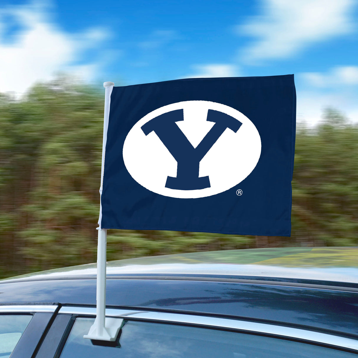 Fanmats BYU Cougars Car Flag Large 1pc 11" x 14" Fan Gear NCAA BYU Cougars