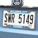 Fanmats Oklahoma City Thunder Chrome Metal License Plate Frame, 6.25" x 12.25"