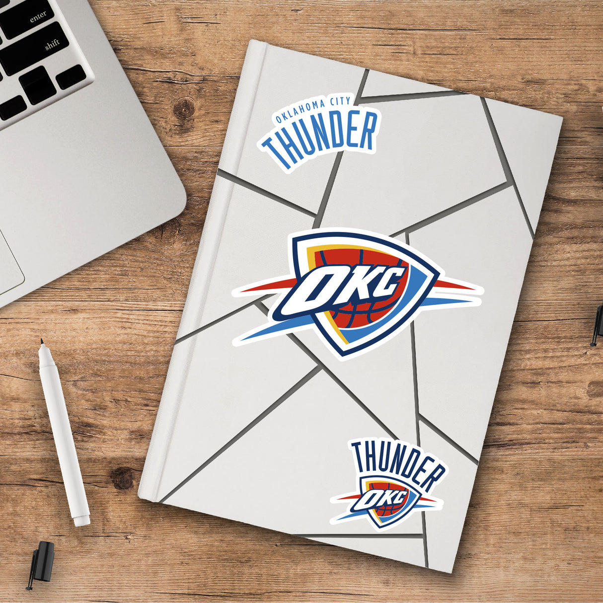 Fanmats Oklahoma City Thunder 3 Piece Decal Sticker Set