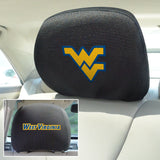 Fanmats West Virginia Mountaineers Embroidered Head Rest Cover Set - 2 Pieces