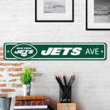 Fanmats New York Jets Team Color Street Sign 4" X 24" Lightweight