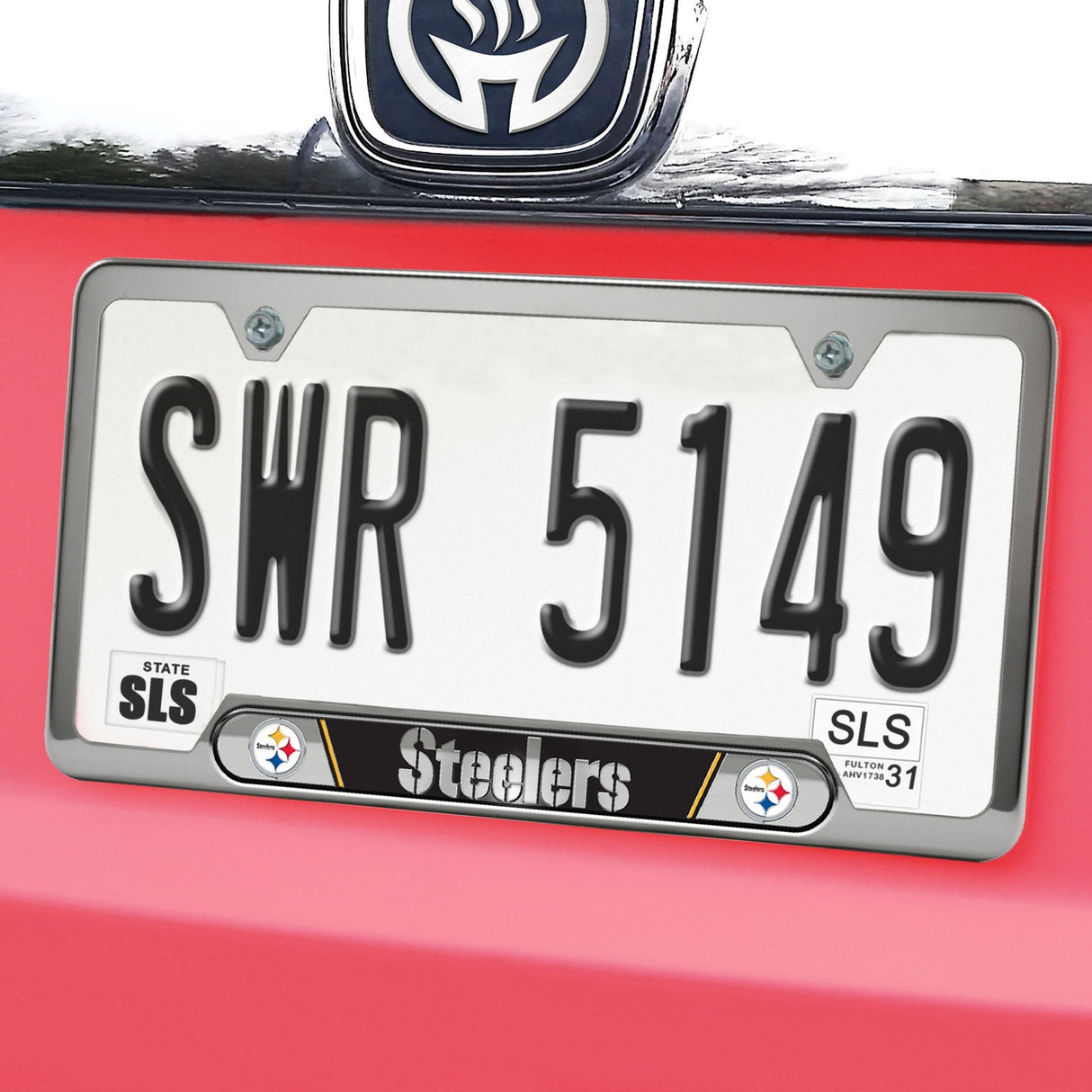 Fanmats Pittsburgh Steelers Embossed License Plate Frame, 6.25" x 12.25" Fan Gear NFL Pittsburgh Steelers