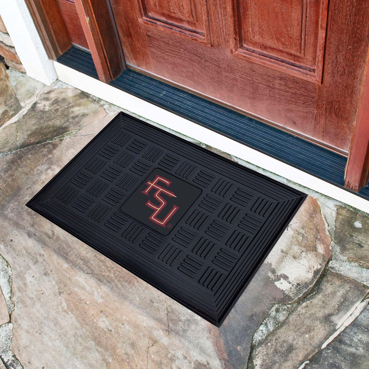 Fanmats Florida State Seminoles Heavy Duty Vinyl Medallion Door Mat - 19.5" x 31" Fan Gear NCAA Florida State Seminoles