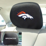 Fanmats Denver Broncos Embroidered Head Rest Cover Set - 2 Pieces