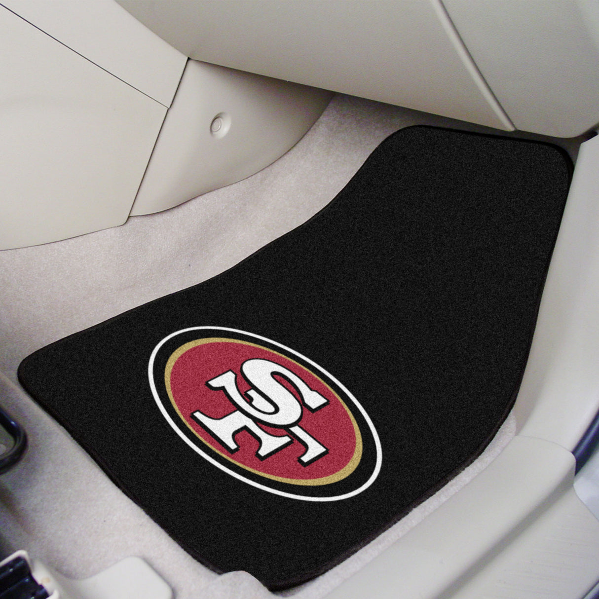 Fanmats San Francisco 49ers Front Carpet Car Mat Set - 2 Pieces Fan Gear NFL San Francisco 49ers