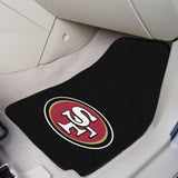 Fanmats San Francisco 49ers Front Carpet Car Mat Set - 2 Pieces Fan Gear NFL San Francisco 49ers