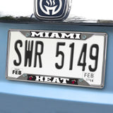 Fanmats Miami Heat Chrome Metal License Plate Frame, 6.25" x 12.25"