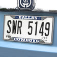 Fanmats Dallas Cowboys Chrome Metal License Plate Frame, 6.25" x 12.25" Fan Gear NFL Dallas Cowboys
