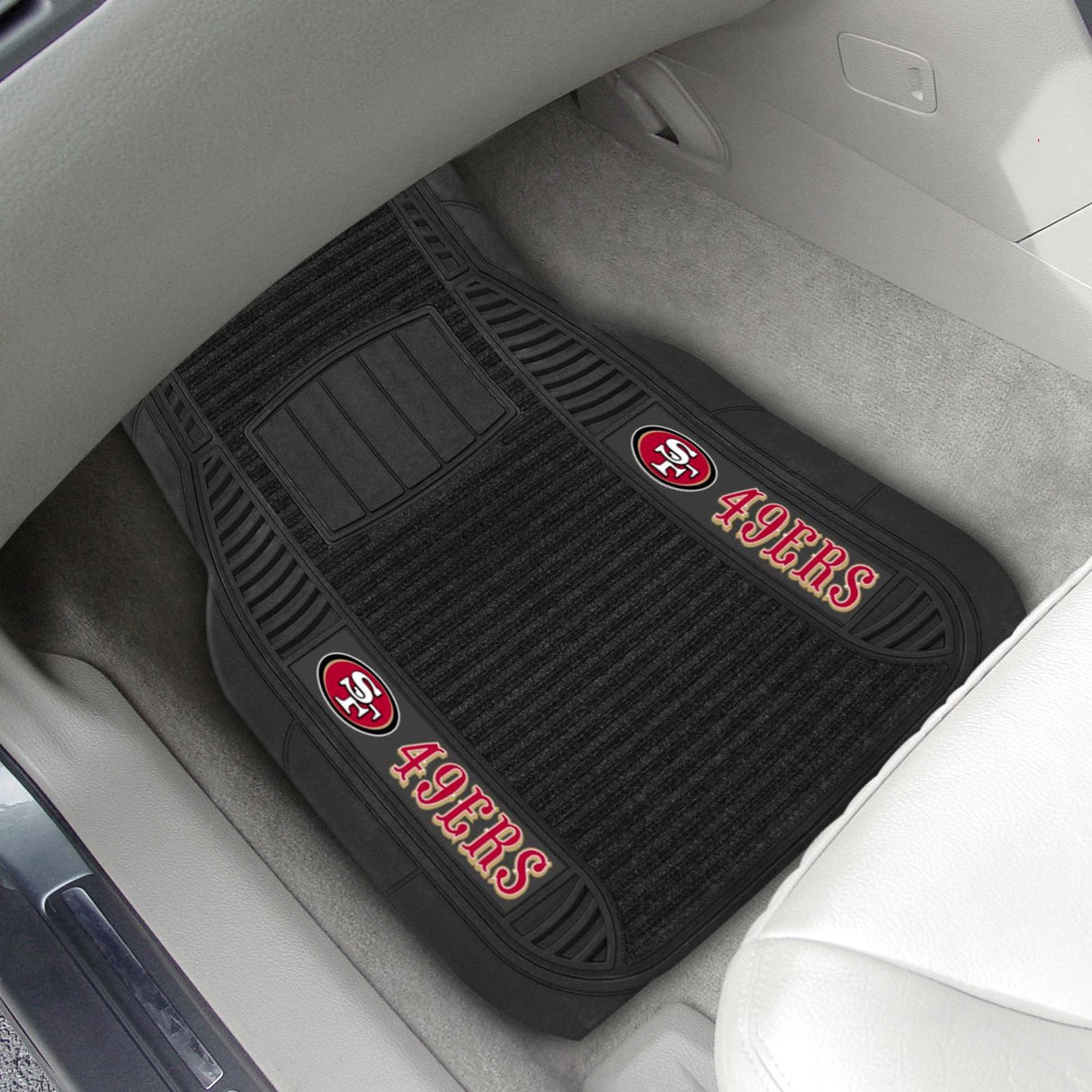 Fanmats San Francisco 49ers 2 Piece Deluxe Car Mat Set Fan Gear NFL San Francisco 49ers
