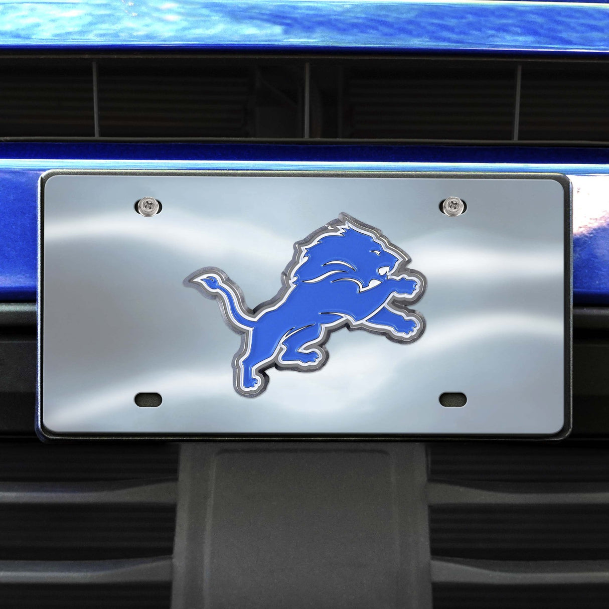 Fanmats Detroit Lions 3D Stainless Steel License Plate Fan Gear NFL Detroit Lions