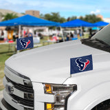 Fanmats Houston Texans Ambassador Car Flags - 2 Pack Mini Auto Flags, 4" X 6"