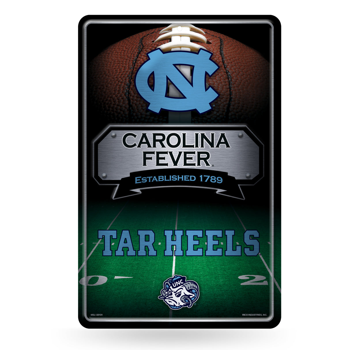 NCAA North Carolina Tar Heels Large Metal Sign Fan Gear NCAA North Carolina Tar Heels