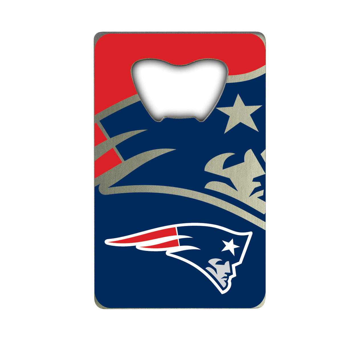 Fanmats New England Patriots Credit Card Style Bottle Opener - 2” x 3.25" Fan Gear NFL New England Patriots
