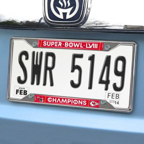 Fanmats Kansas City Chiefs License Plate Frame 12.25" x 6.25" Fan Gear NFL Kansas City Chiefs