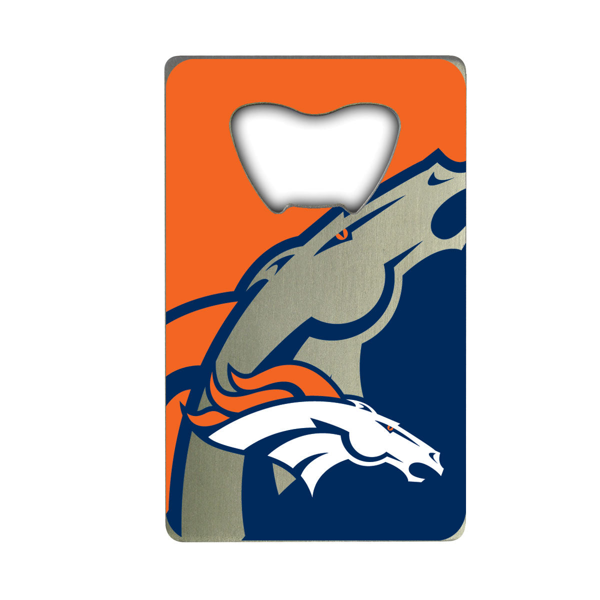 Fanmats Denver Broncos Credit Card Style Bottle Opener - 2” x 3.25"