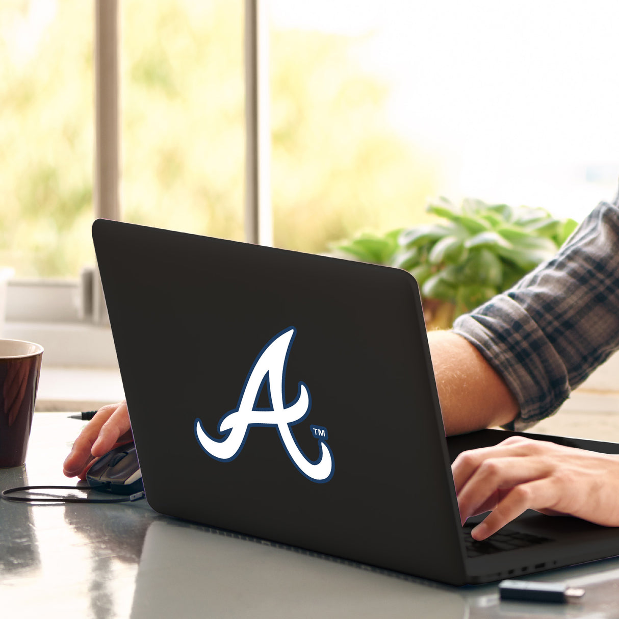 Fanmats Atlanta Braves Matte Decal Sticker Fan Gear MLB Atlanta Braves