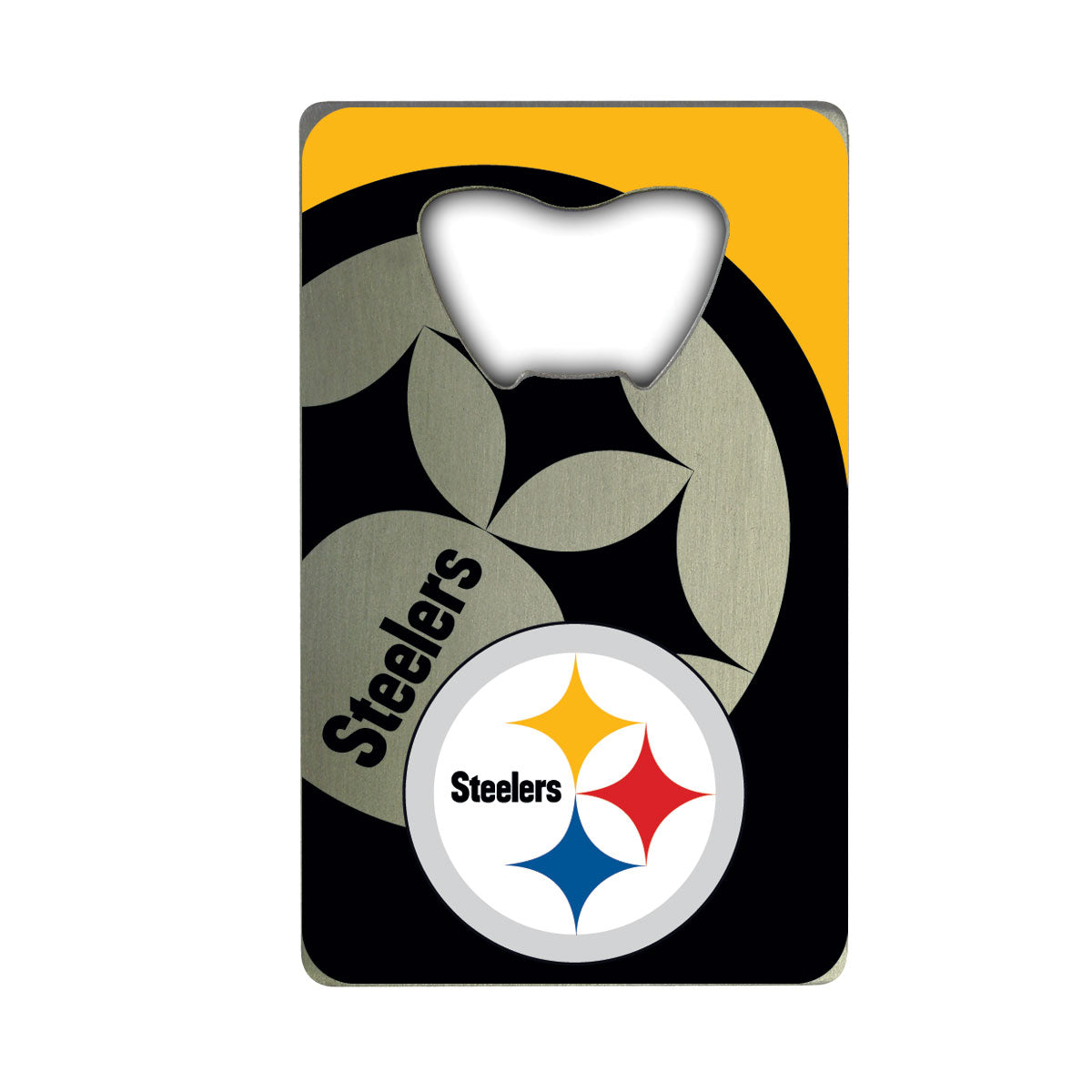Fanmats Pittsburgh Steelers Credit Card Style Bottle Opener - 2” x 3.25"