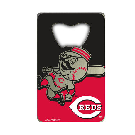 Fanmats Cincinnati Reds Credit Card Style Bottle Opener - 2” x 3.25" Fan Gear MLB Cincinnati Reds