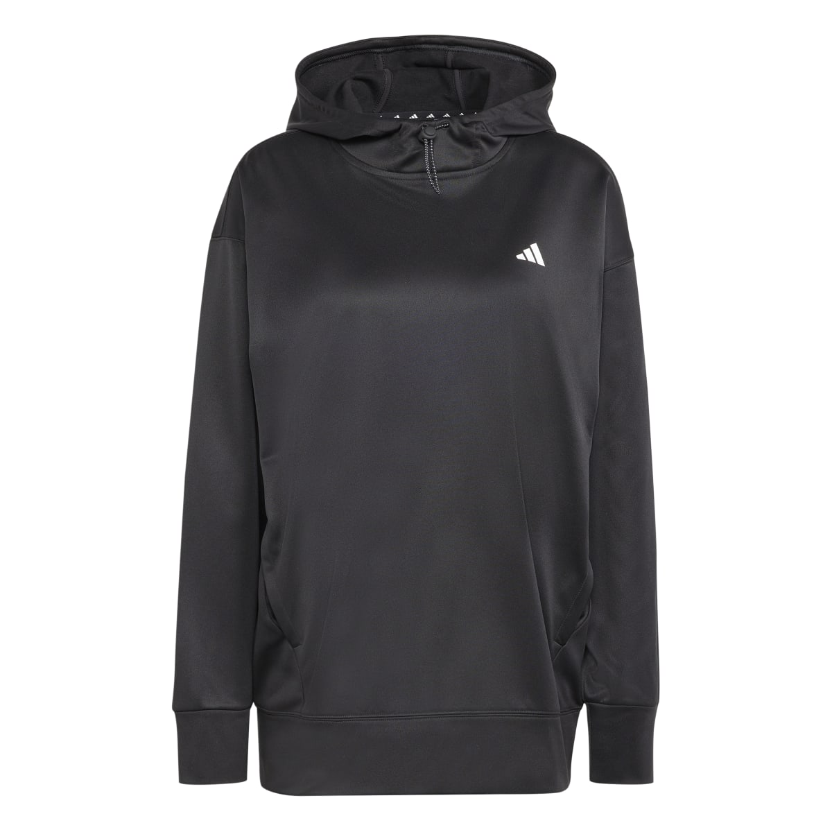 adidas Women s Game and Go Fleece Hoodie BLACK WHITE 2XS