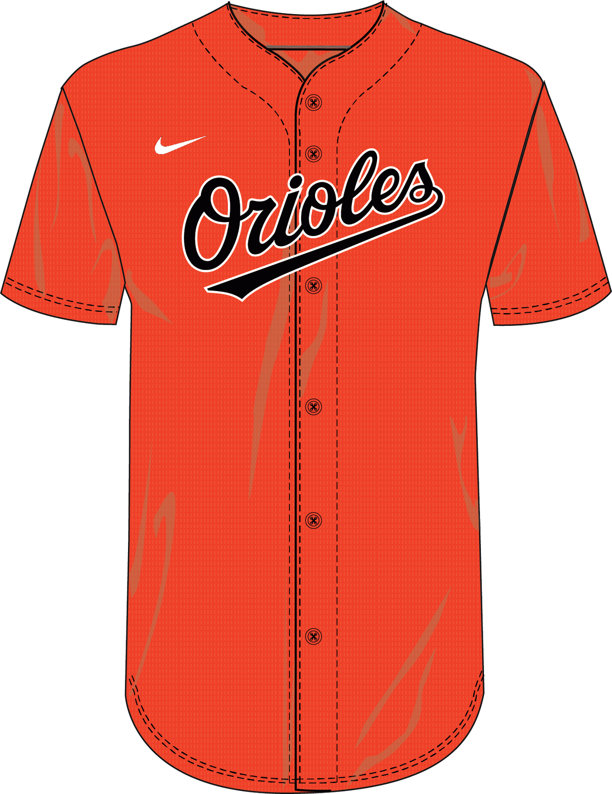 Nike Baltimore Orioles Youth Institutional Full Button Jersey