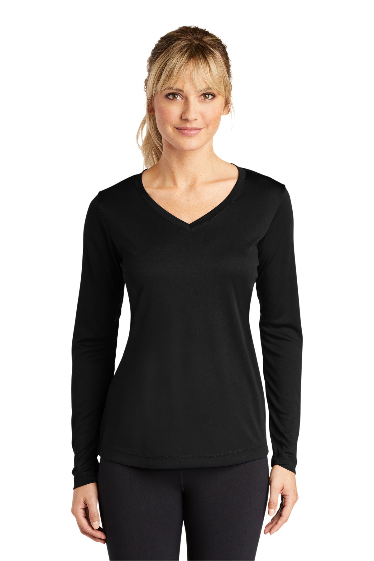 Sport-Tek Women's   Long Sleeve PosiCharge   Competitor V-Neck Tee