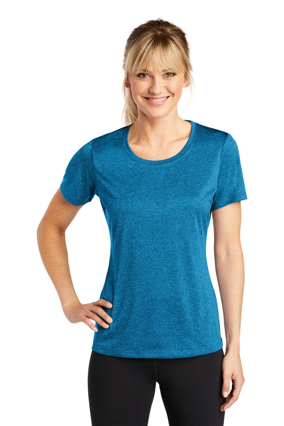 Sport-Tek Women's   Heather Contender   Scoop Neck Tee