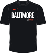 Nike Baltimore Orioles Men's Crew Neck Synthetic City Connect Tee Fan Gear MLB Baltimore Orioles