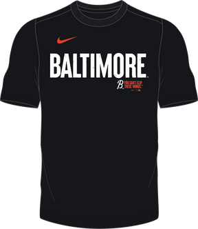 Nike Baltimore Orioles Men's Crew Neck Synthetic City Connect Tee