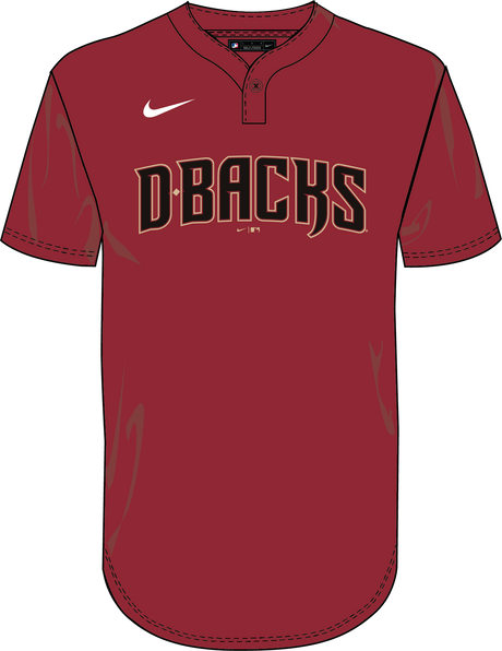 Nike Arizona Diamondbacks Men's 1-Buton Jersey Fan Gear MLB Arizona Diamondbacks