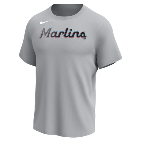 Nike Miami Marlins Men's Crew Neck Synthetic City Connect Tee Fan Gear MLB Miami Marlins