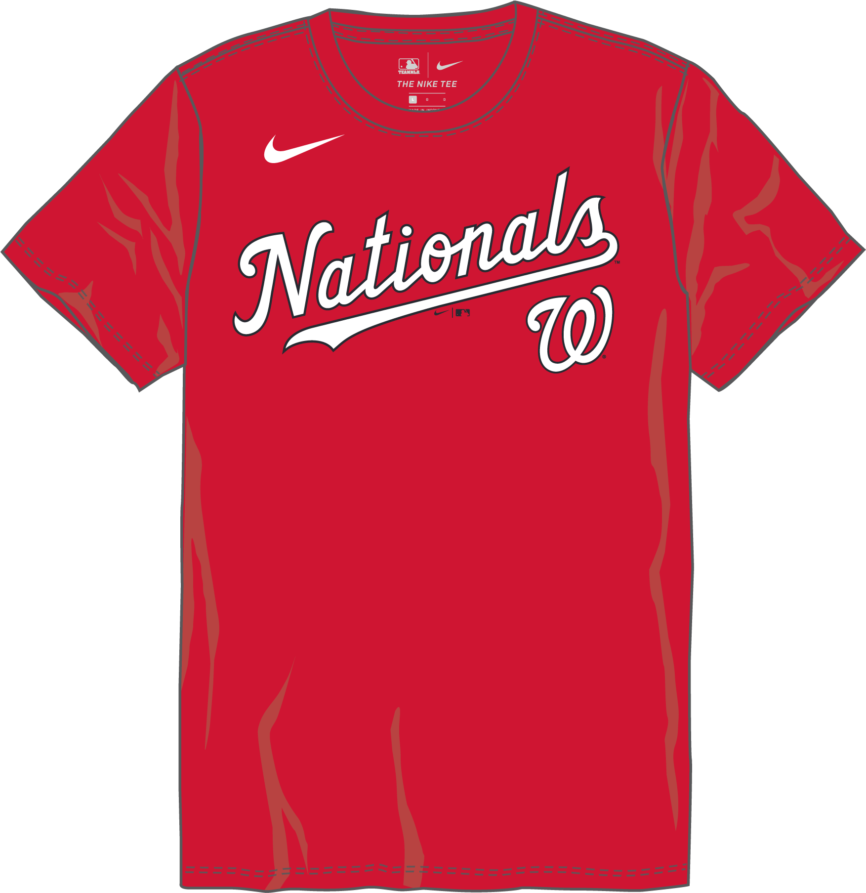 Nike Washington スウェットシャツ Nike Washington Nationals Men's Crew Neck Synthetic Tee – League
