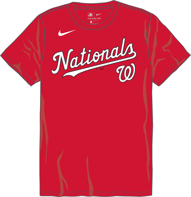 Nike Washington Nationals Men's Crew Neck Synthetic Tee