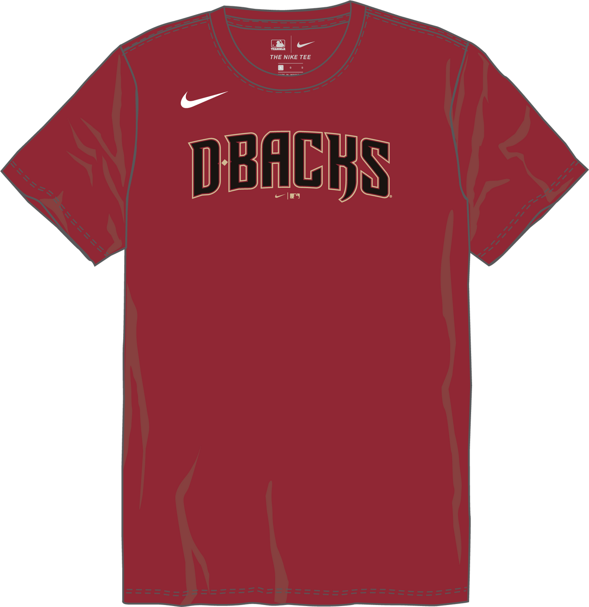 Nike Arizona Diamondbacks Youth Crew Neck Synthetic Tee