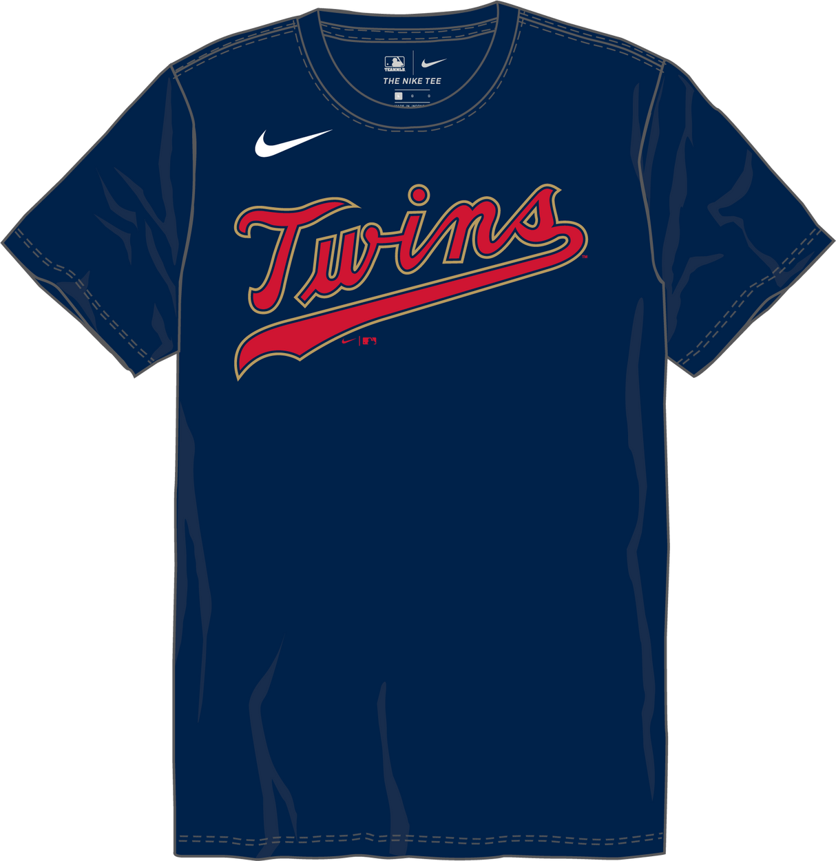 Nike Minnesota Twins Men's Crew Neck Synthetic Tee Fan Gear MLB Minnesota Twins