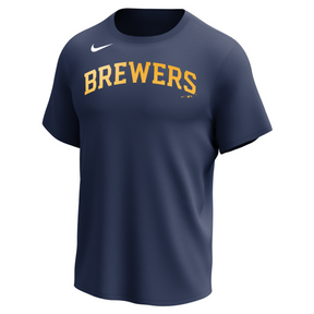 Nike Milwaukee Brewers Men's Crew Neck Synthetic City Connect Tee