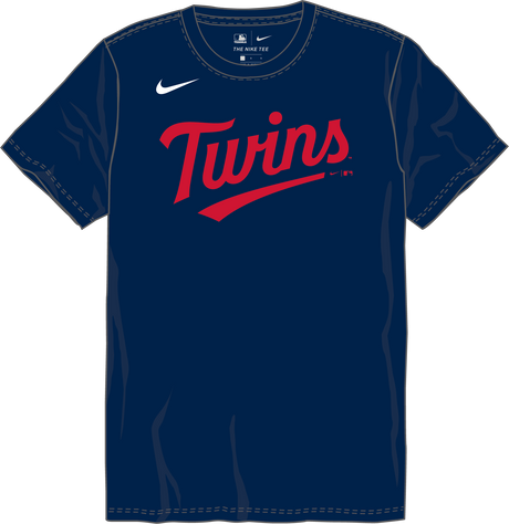 Nike Minnesota Twins Youth Crew Neck Synthetic Tee