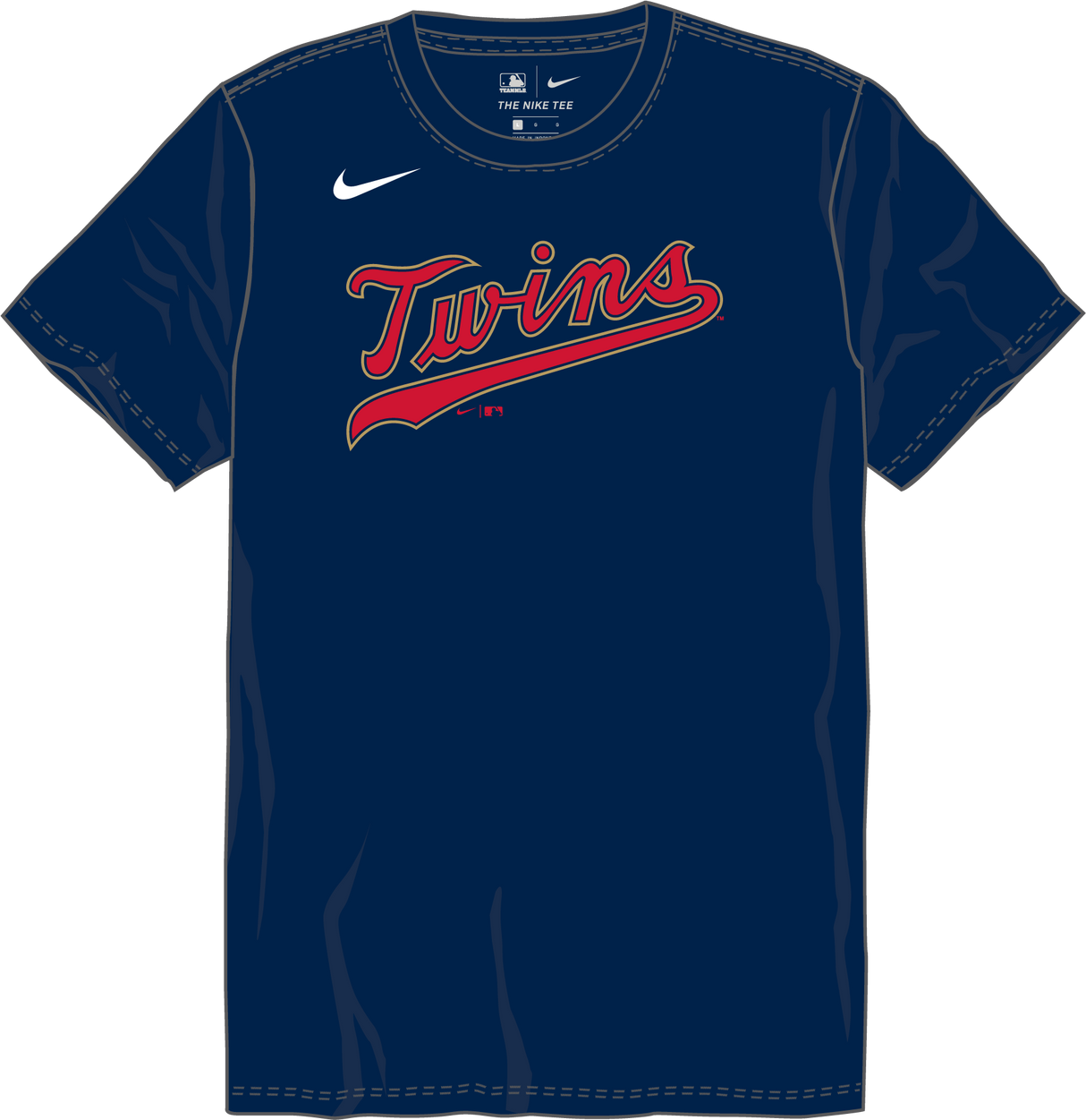 Nike Minnesota Twins Youth Crew Neck Synthetic Tee