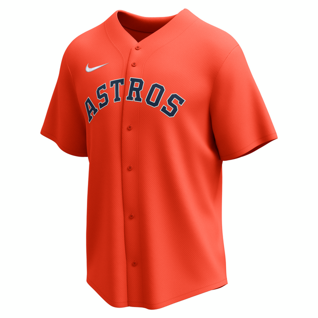 Nike Houston Astros Adult Institutional Full Button Jersey-1