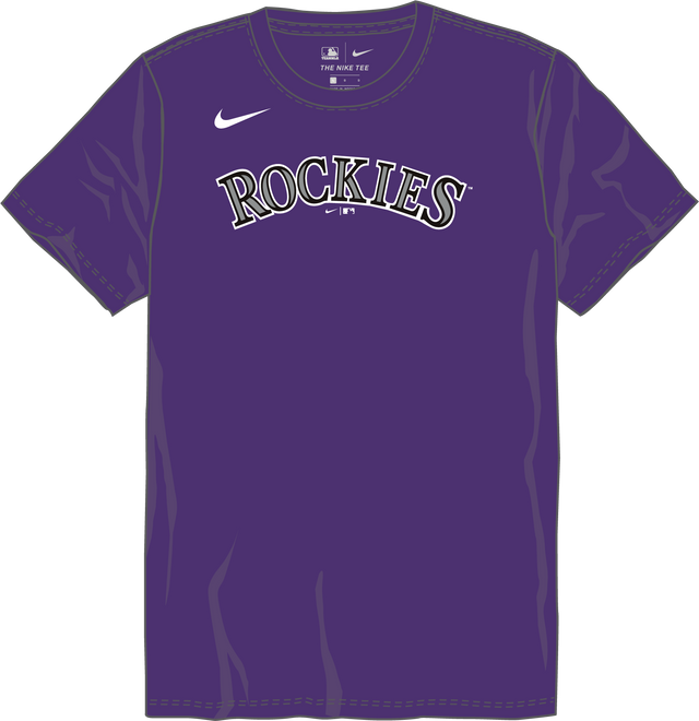 Nike Colorado Rockies Youth Crew Neck Synthetic City Connect Tee
