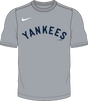 Nike New York Yankees Youth Institutional Short Sleeve Crew Neck Tee Fan Gear MLB New York Yankees