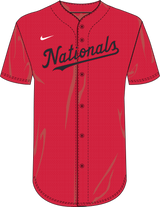 Nike Washington Nationals Youth Dri-Fit Full Button Jersey Fan Gear MLB Washington Nationals