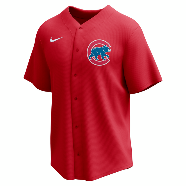 Nike Chicago Cubs Adult Institutional Full Button Jersey-1