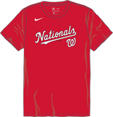 Nike Washington Nationals Youth Crew Neck Synthetic Tee