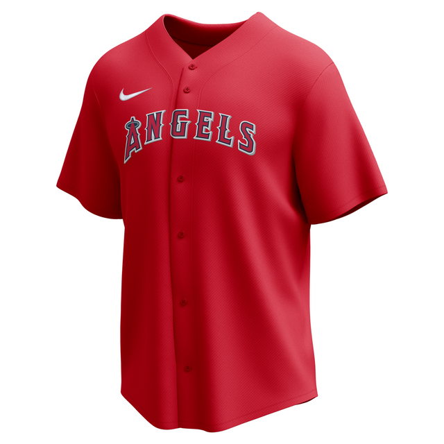 Nike Los Angeles Angels Adult Institutional Full Button Jersey-1