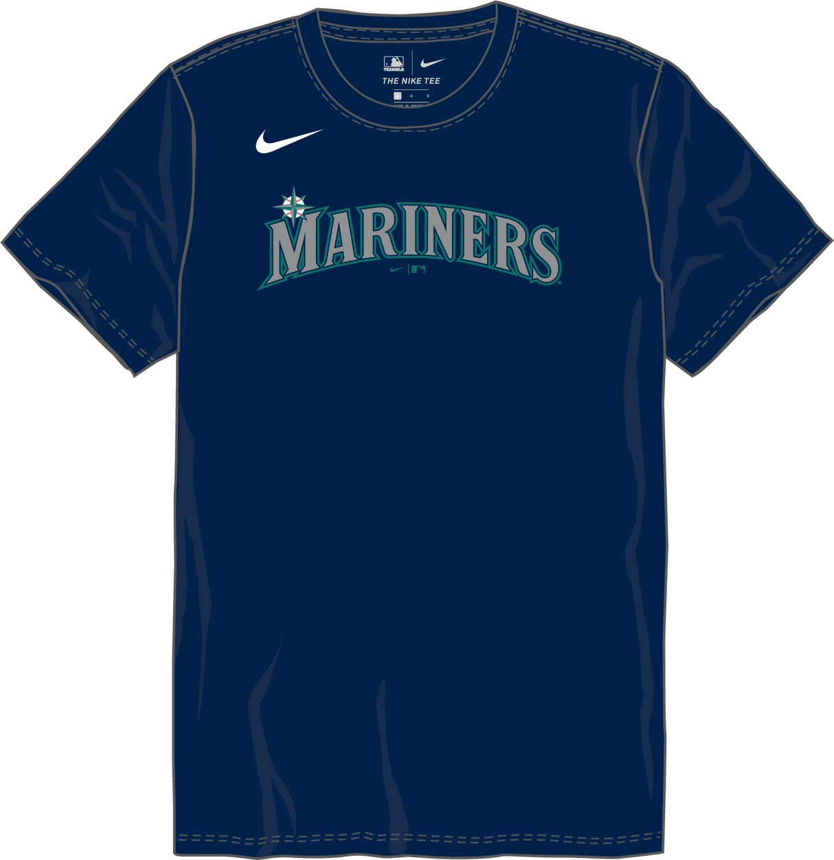 Nike Seattle Mariners 1977-1980 Cool Youth Institutional Short Sleeve Cooperstown Crew