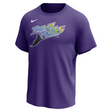 Nike Tampa Bay Devil Rays Adult Institutional Short Sleeve Cooperstown Crew Neck Tee Fan Gear MLB Tampa Bay Devil Rays