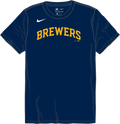 Nike Milwaukee Brewers Youth Institutional Short Sleeve Crew Neck Tee Fan Gear MLB Milwaukee Brewers