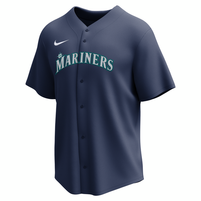 Nike Seattle Mariners Adult Institutional Full Button Jersey-1
