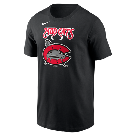 Nike Carolina Mudcats Men's Nike Short Sleeve Club Crew Tee Fan Gear MiLB Carolina Mudcats