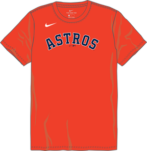 Nike Houston Astros Youth Institutional Short Sleeve Cotton Tee